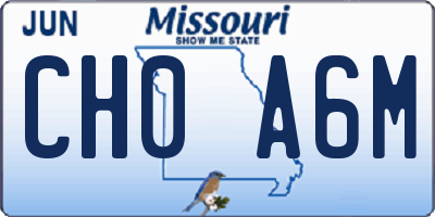 MO license plate CH0A6M