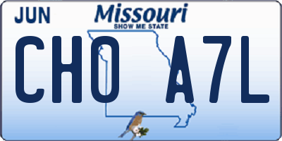 MO license plate CH0A7L