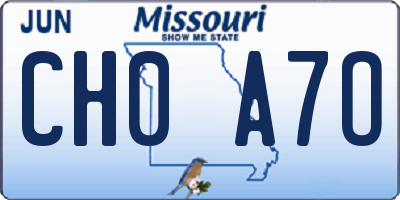 MO license plate CH0A7O