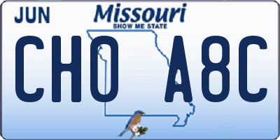 MO license plate CH0A8C