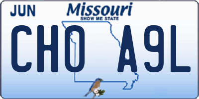 MO license plate CH0A9L