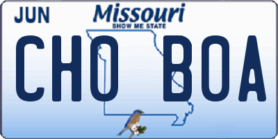 MO license plate CH0B0A