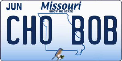MO license plate CH0B0B
