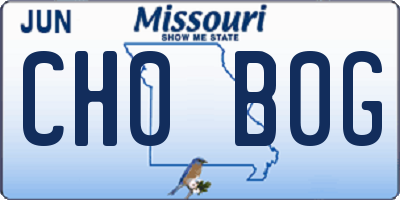 MO license plate CH0B0G