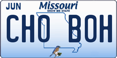 MO license plate CH0B0H