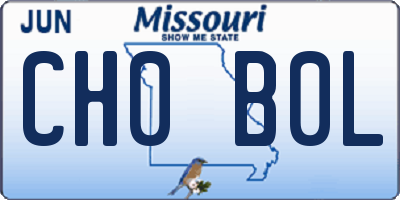 MO license plate CH0B0L