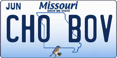 MO license plate CH0B0V
