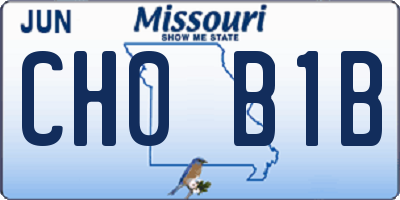 MO license plate CH0B1B