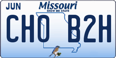 MO license plate CH0B2H