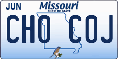MO license plate CH0C0J