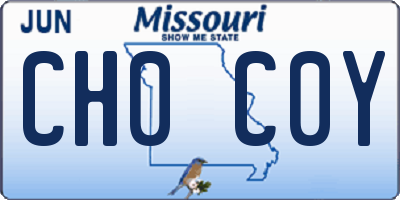 MO license plate CH0C0Y
