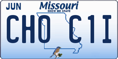 MO license plate CH0C1I