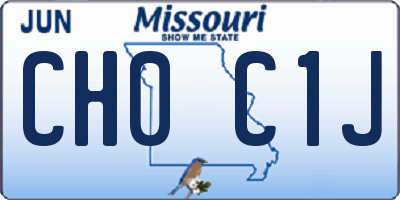 MO license plate CH0C1J