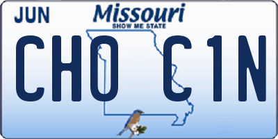 MO license plate CH0C1N