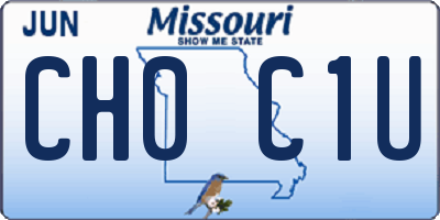 MO license plate CH0C1U