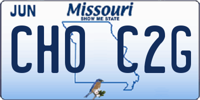 MO license plate CH0C2G