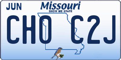 MO license plate CH0C2J