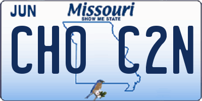 MO license plate CH0C2N
