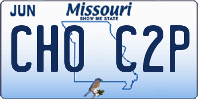 MO license plate CH0C2P