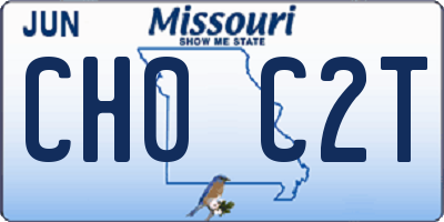 MO license plate CH0C2T