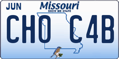MO license plate CH0C4B