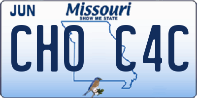 MO license plate CH0C4C