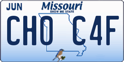 MO license plate CH0C4F