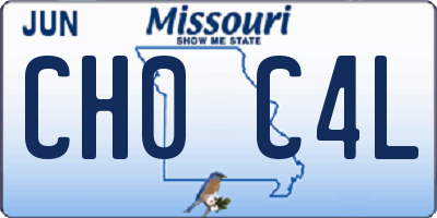 MO license plate CH0C4L