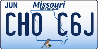 MO license plate CH0C6J