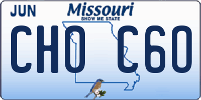 MO license plate CH0C6O