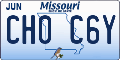 MO license plate CH0C6Y