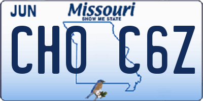 MO license plate CH0C6Z