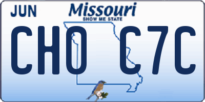 MO license plate CH0C7C