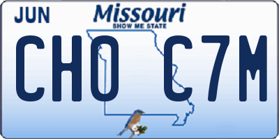 MO license plate CH0C7M