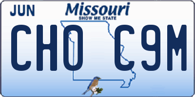 MO license plate CH0C9M