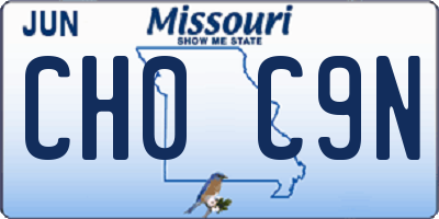 MO license plate CH0C9N
