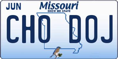 MO license plate CH0D0J