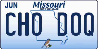 MO license plate CH0D0Q