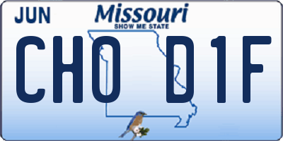 MO license plate CH0D1F