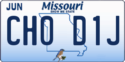 MO license plate CH0D1J