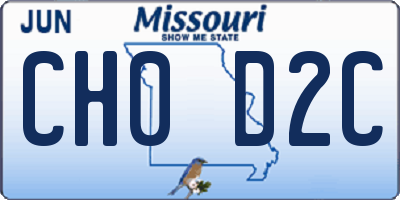 MO license plate CH0D2C