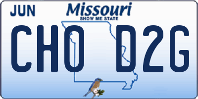 MO license plate CH0D2G