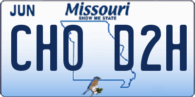 MO license plate CH0D2H