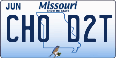 MO license plate CH0D2T
