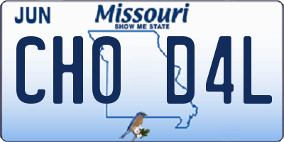 MO license plate CH0D4L