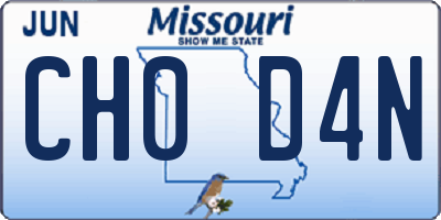 MO license plate CH0D4N