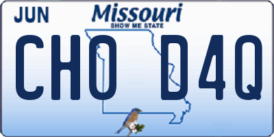 MO license plate CH0D4Q