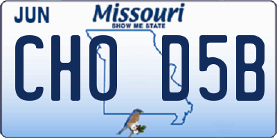 MO license plate CH0D5B