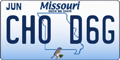 MO license plate CH0D6G