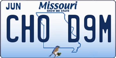 MO license plate CH0D9M
